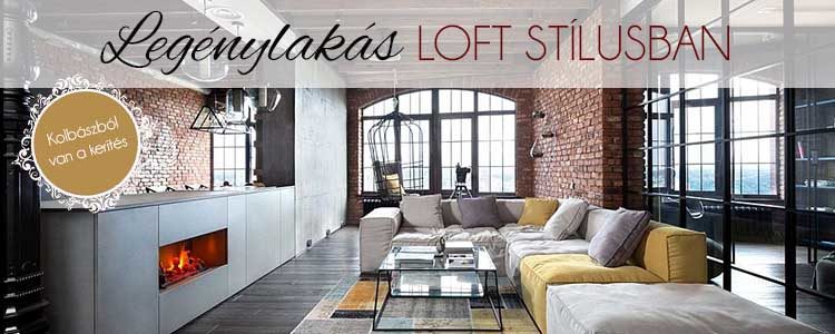 Legénylakás loft stílusban